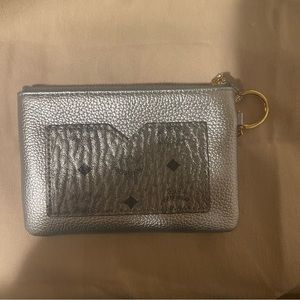 MCM Silver Visetos Card/Coin Pouch